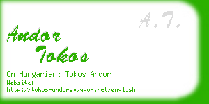 andor tokos business card